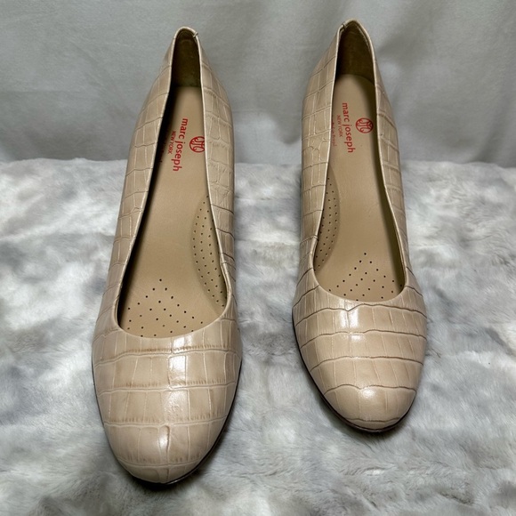 New Marc Joesph Comfort Pump Reptile Cream Nude Size 12 - Picture 2 of 6